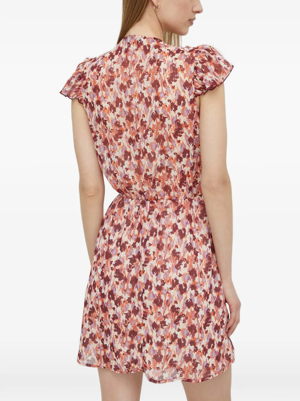  Morgan Ruffled Mini Dress - Neutrals 