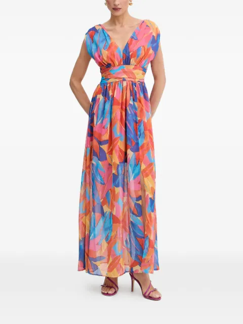 Morgan V-neck floral-print maxi dress