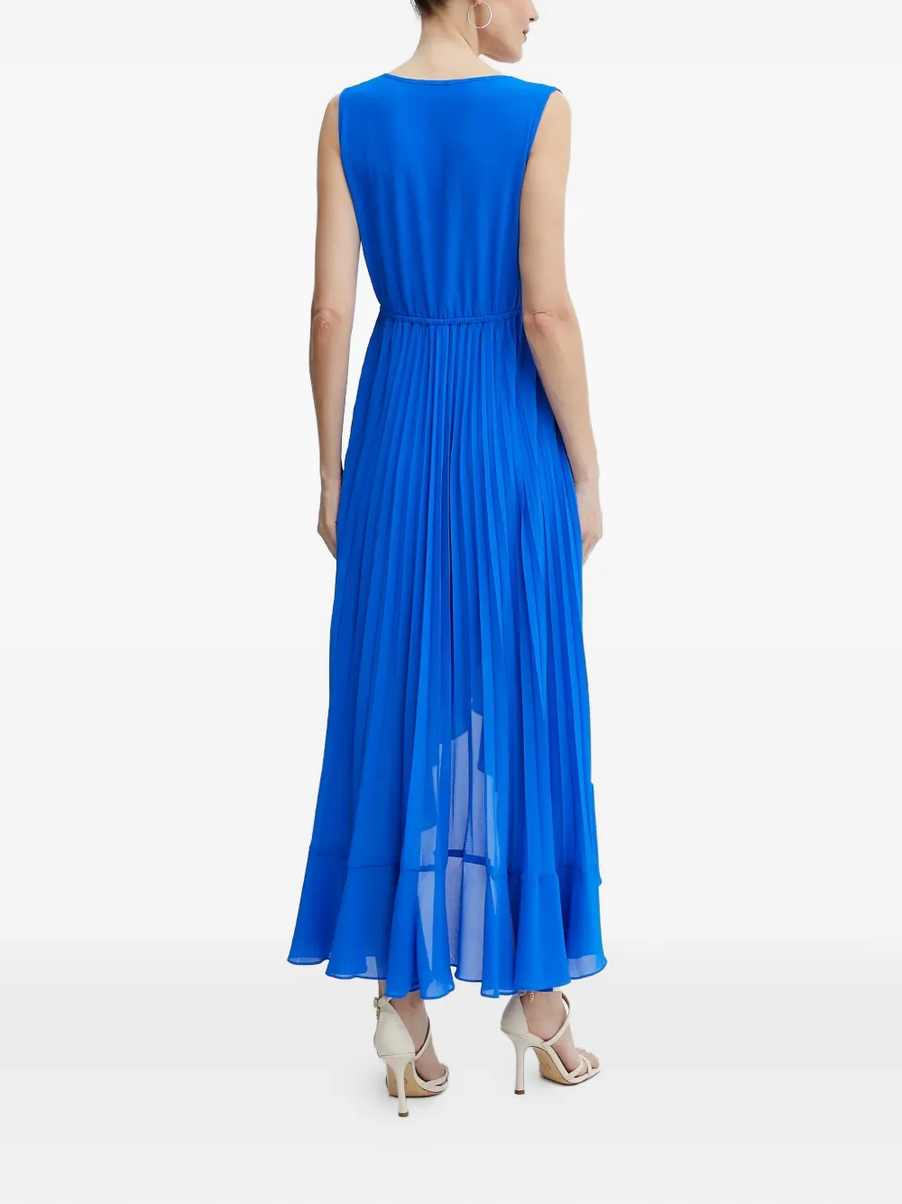  Morgan Pleated Chain Midi Dress - Blue 