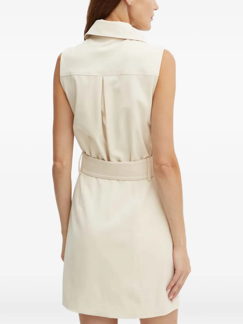  Morgan Belted Buttoned Mini Dress - Neutrals 