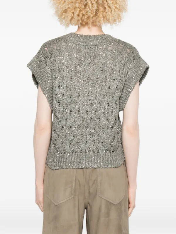 BRUNELLO CUCINELLI フラワーニットベスト BRUNELLO CUCINELLI フラワーニットベスト BRUNELLO CUCINELLI