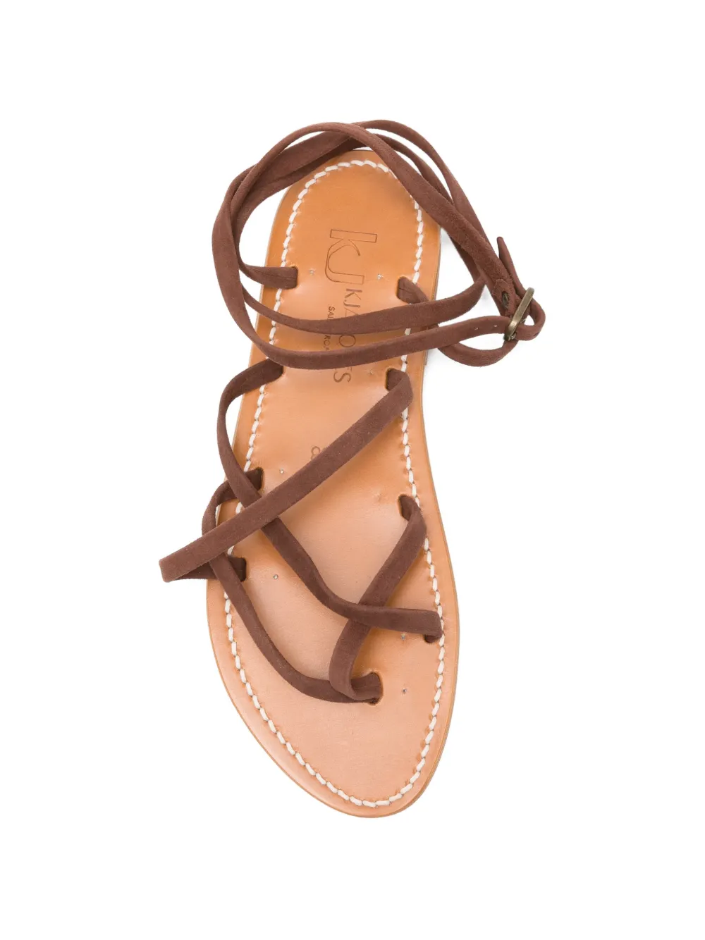 K. Jacques strappy tie flat sandals Bruin
