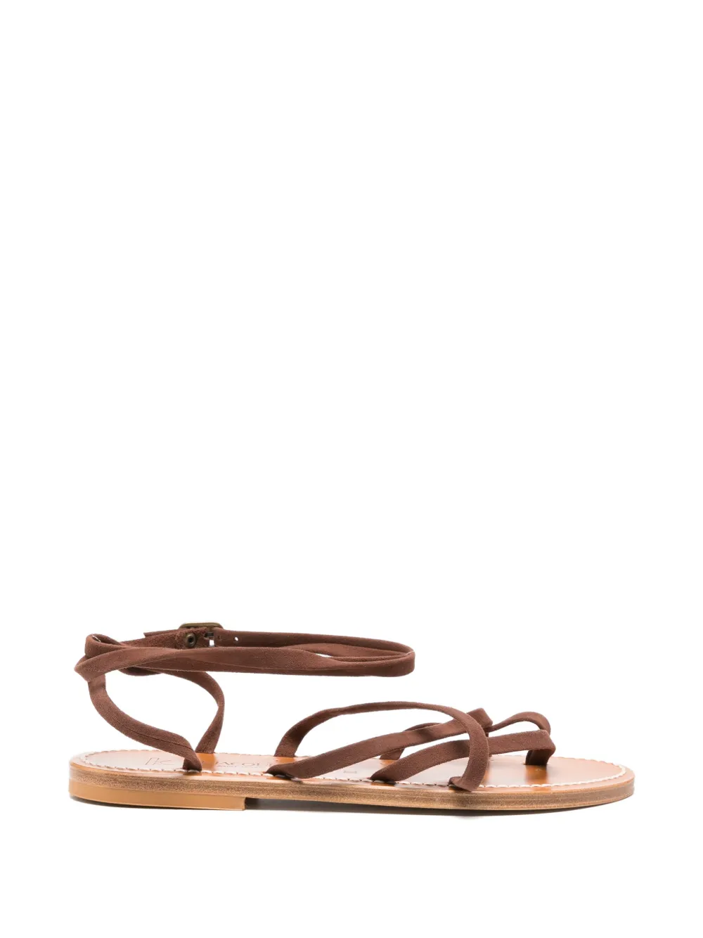 K. Jacques strappy tie flat sandals Bruin