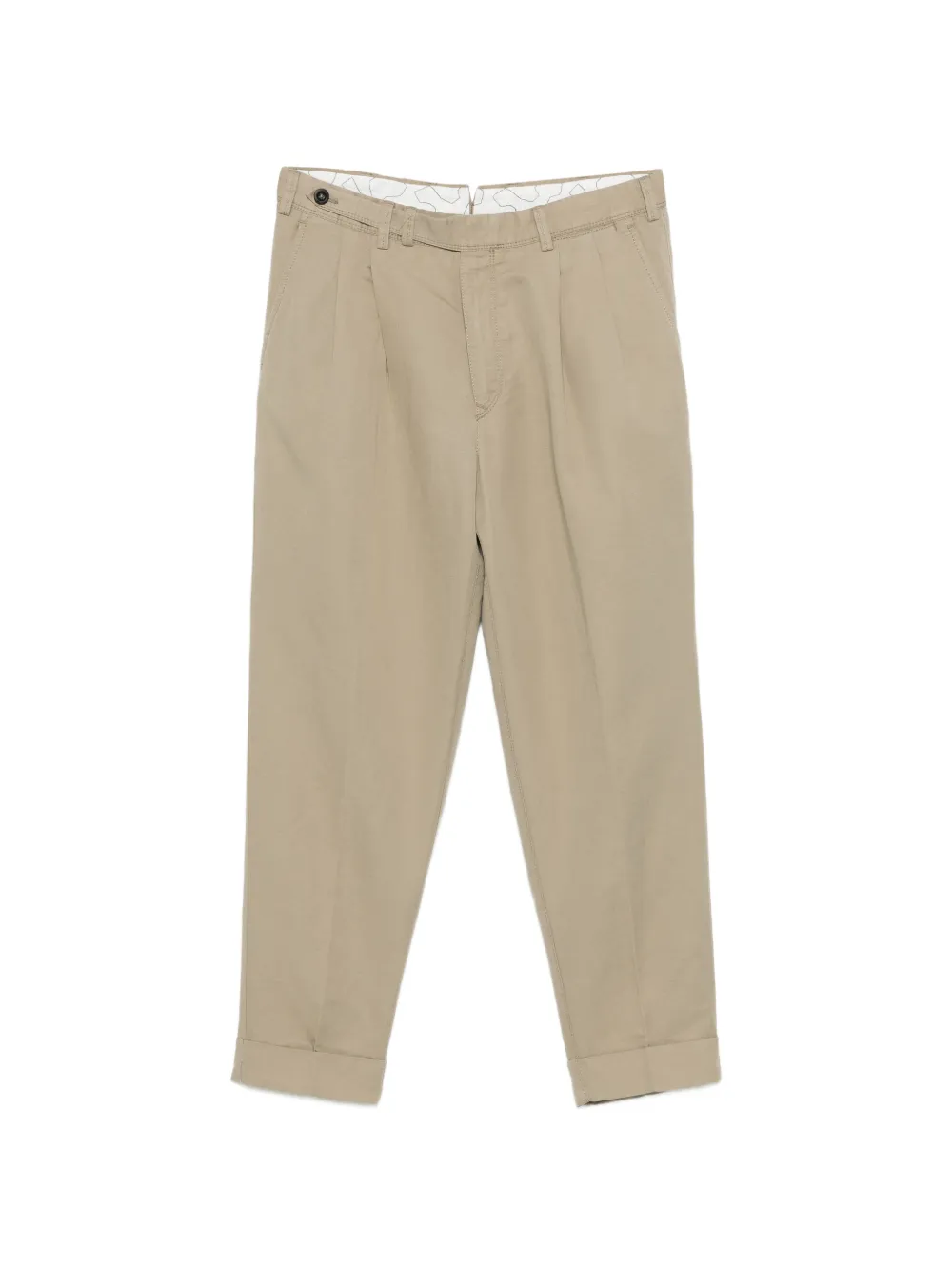 PT Torino pleated cuffed trousers - Toni neutri