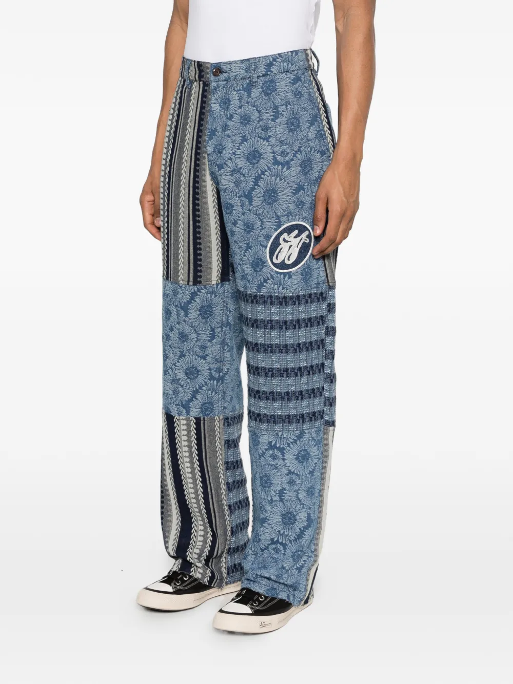  Honor The Gift Tapestry Patchwork Trousers - Blue 
