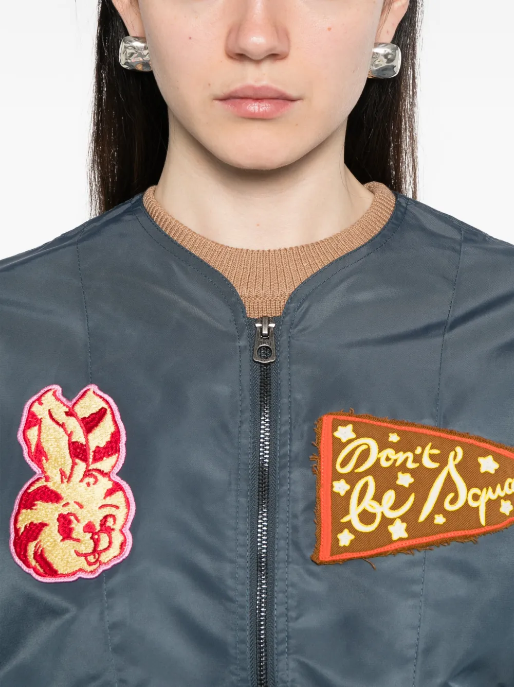 Kenzo Jack met rits en applicatie Blauw