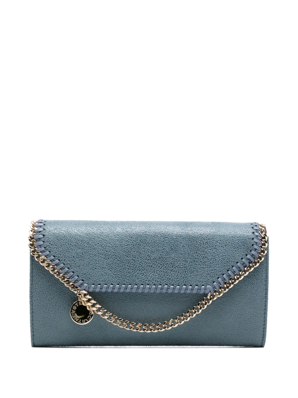 Stella McCartney Falabella chain-detail clutch bag - Blu