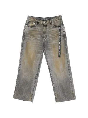 micchan　エビスジーンズ　ダメージ加工 EVISU Daicock ダメージ ジーンズ | ブラウン | FARFETCH JP
