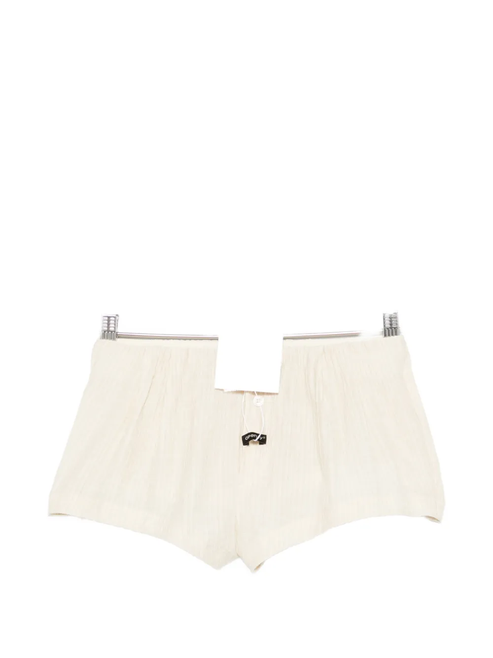 Open YY Tab logo-patch mini shorts - Toni neutri