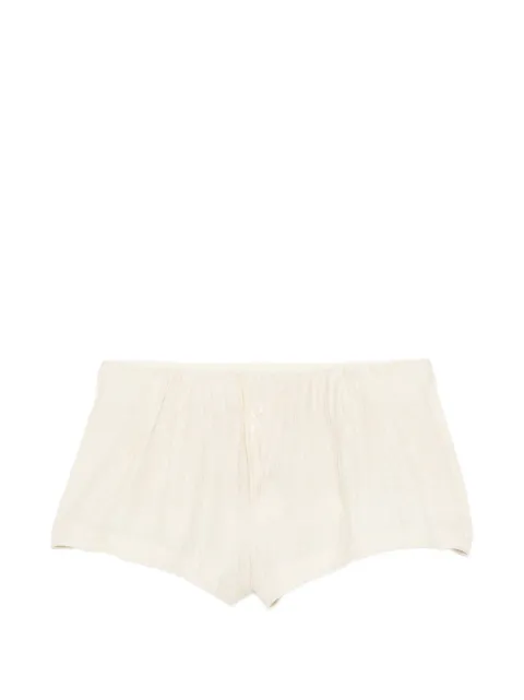 Open YY Tab logo-patch mini shorts