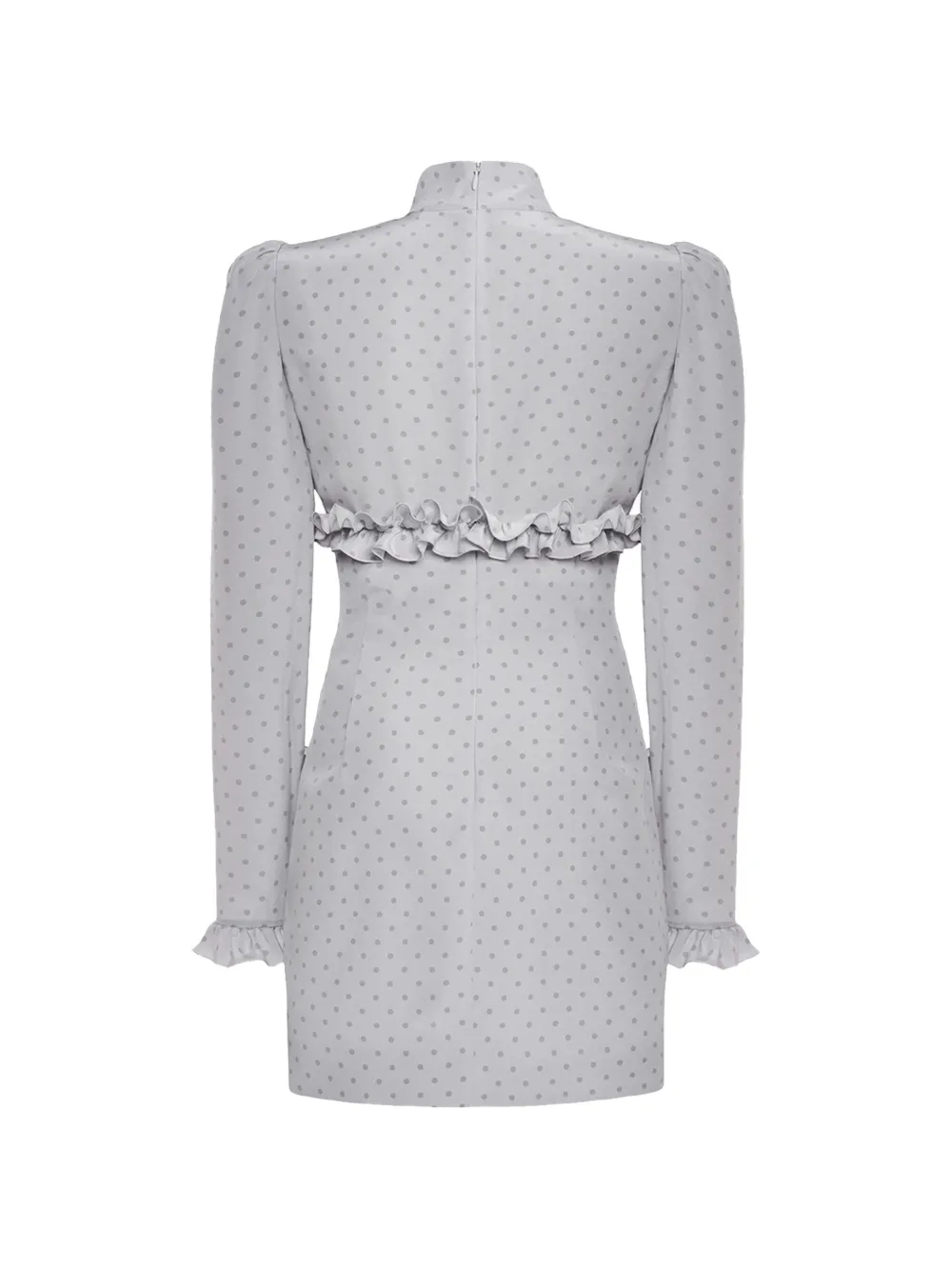 Alessandra Rich Mini-jurk met ruches Grijs
