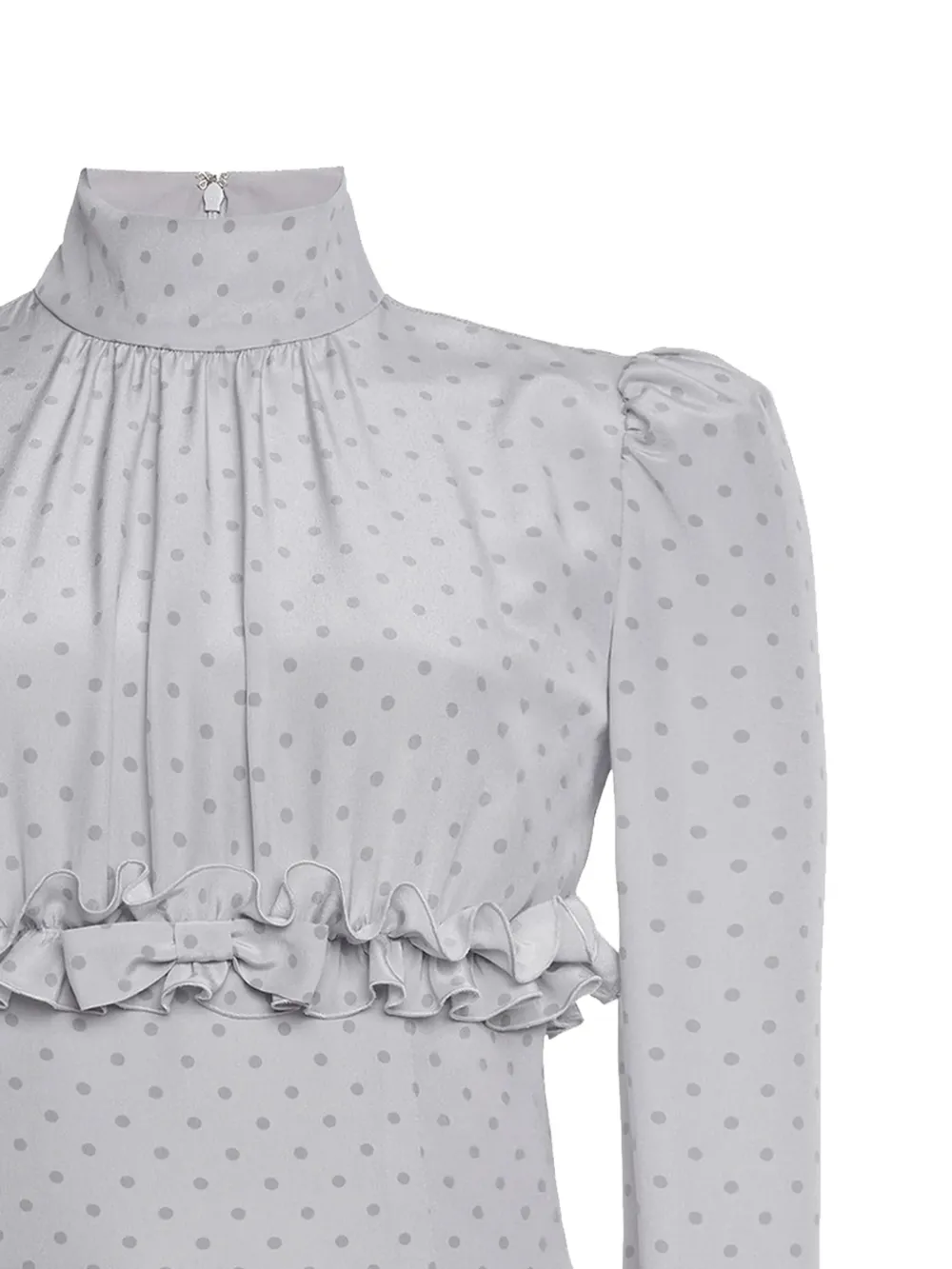 Alessandra Rich Mini-jurk met ruches Grijs