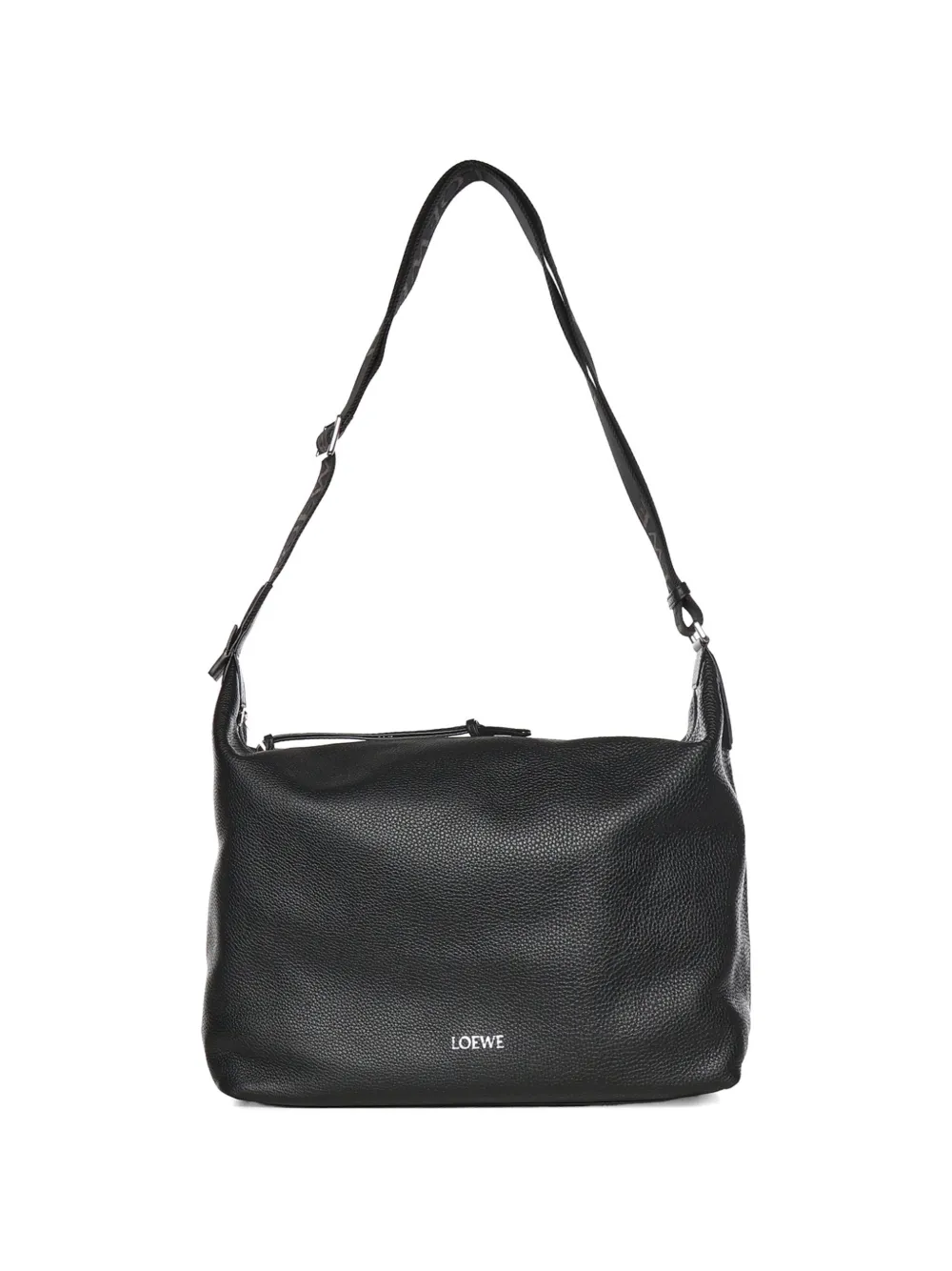 LOEWE Cubi logo-strap messenger bag - Nero