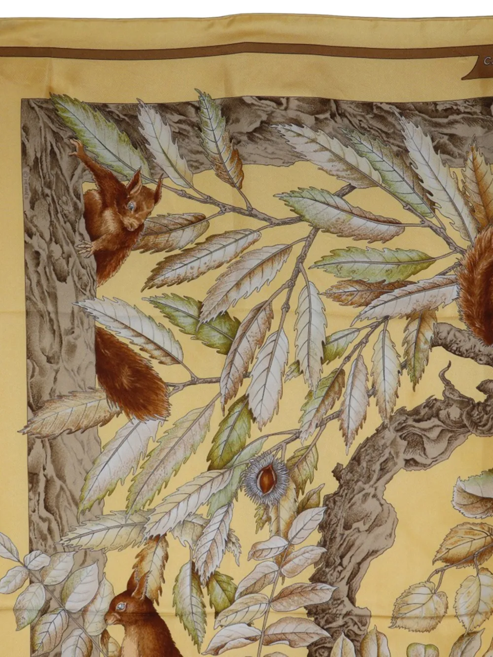 20th Century Casse Noisette Silk Scarf 90 Scarves