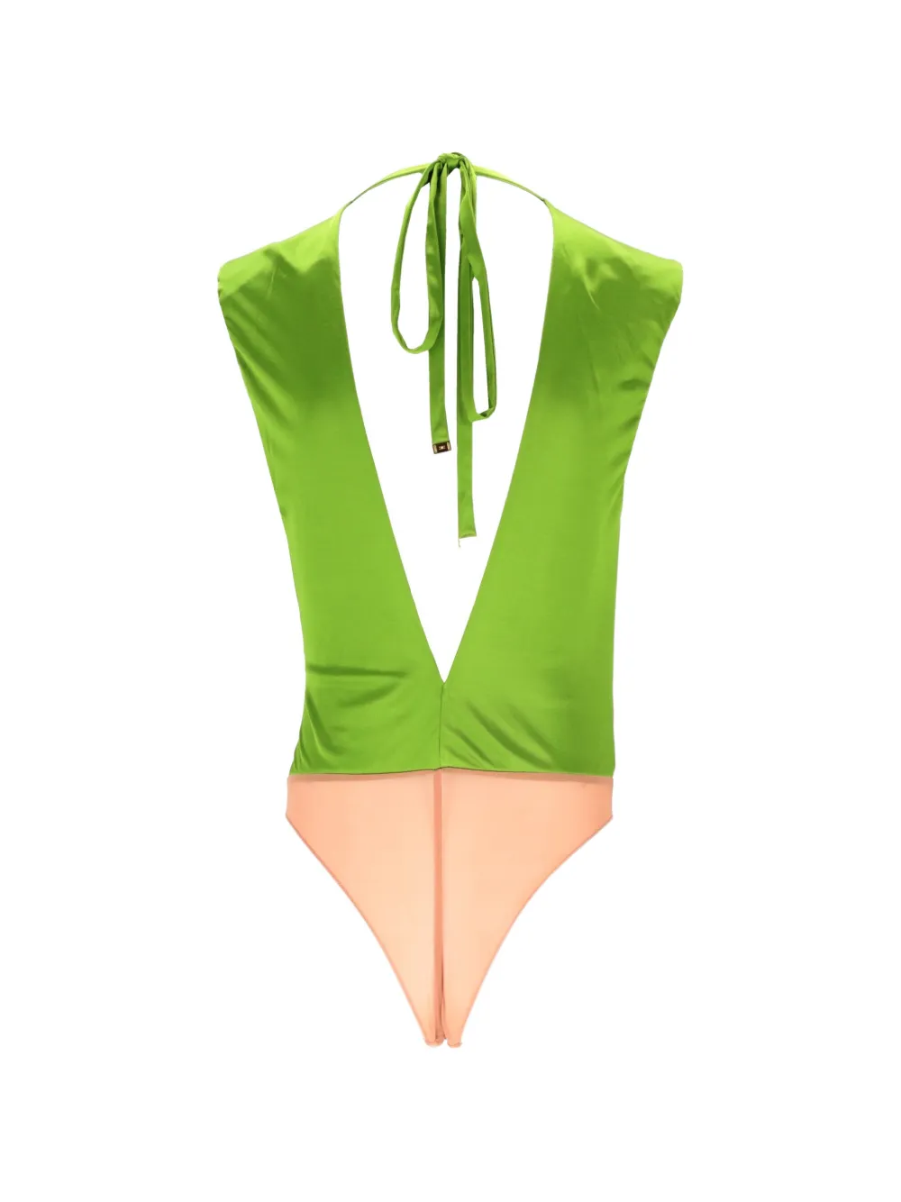 Elisabetta Franchi Gedrapeerde body Groen