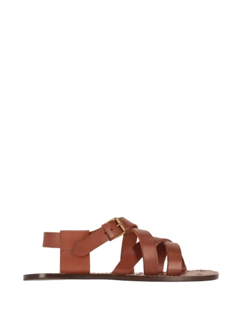 Saint Laurent Cheever buckle-fastening flat sandals