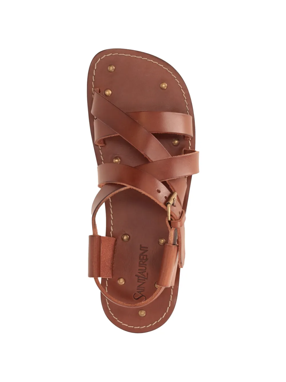 Saint Laurent Cheever sandalen met gespsluiting Bruin