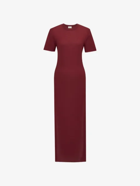 Saint Laurent short sleeve maxi dress