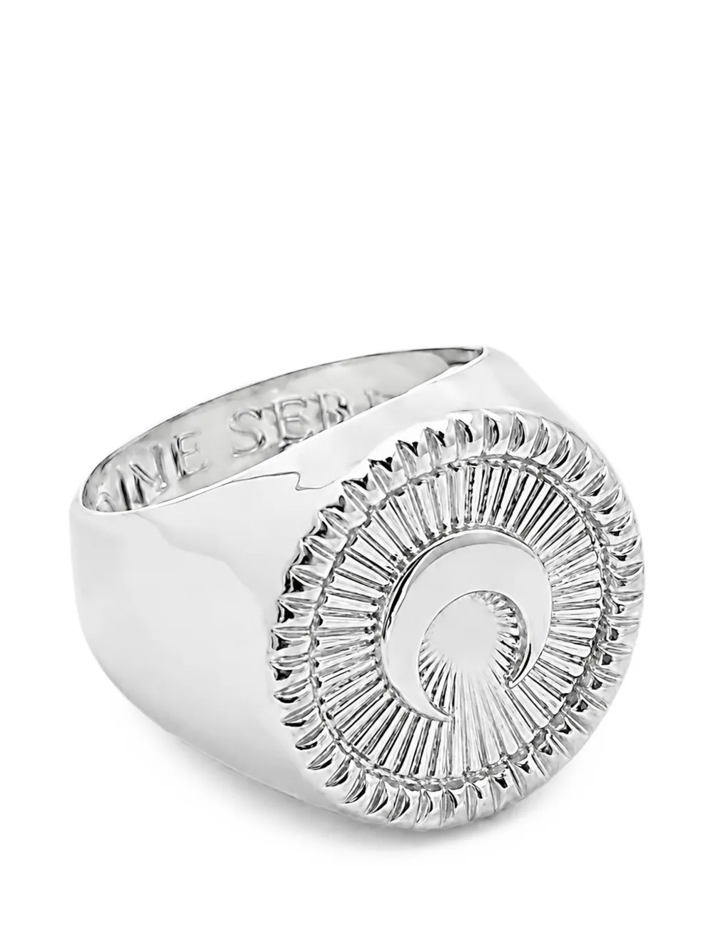 Marine Serre Moon signet ring - Argento