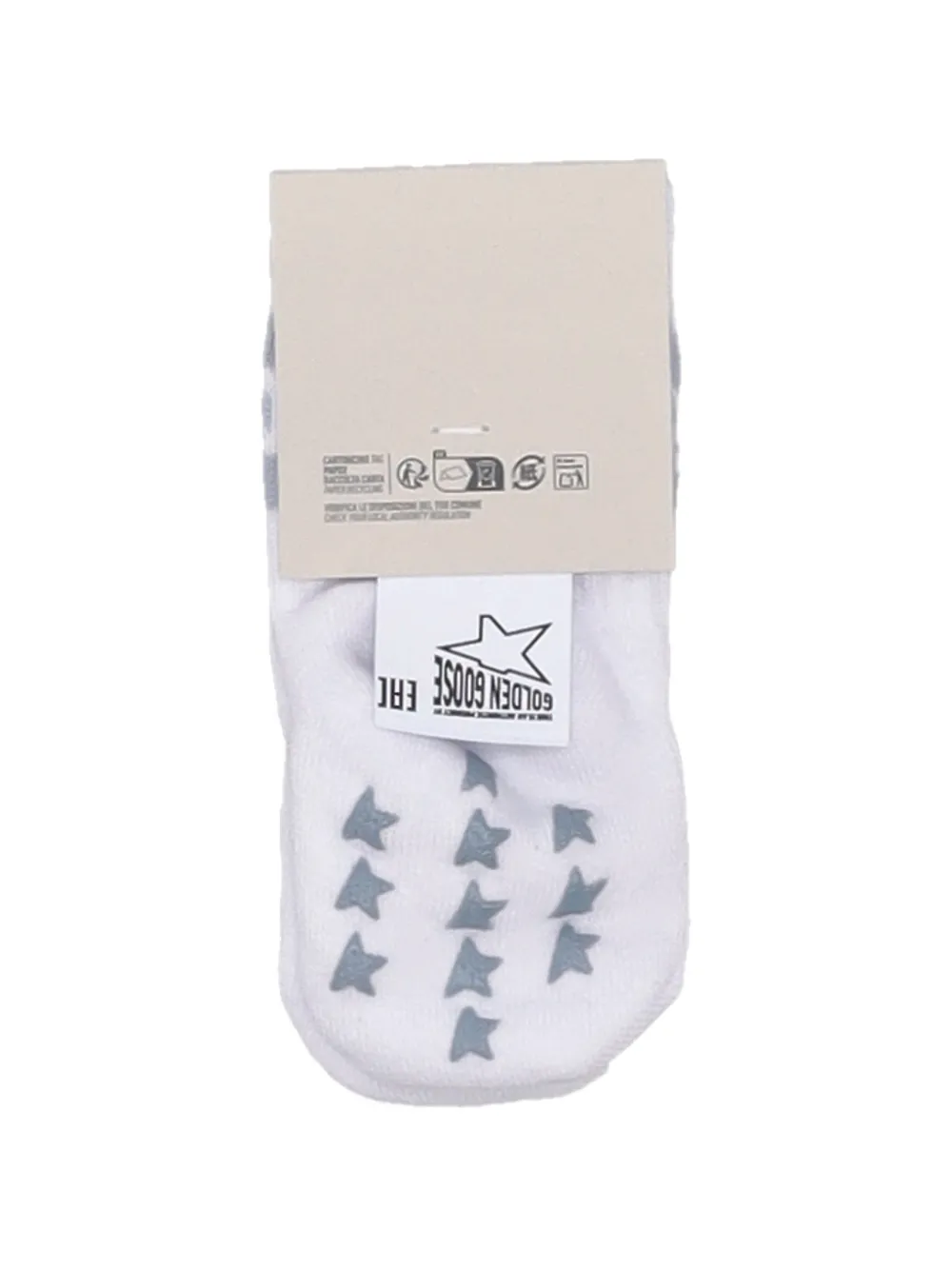 Golden Goose Kids Geribbelde sokken met sterpatroon Wit
