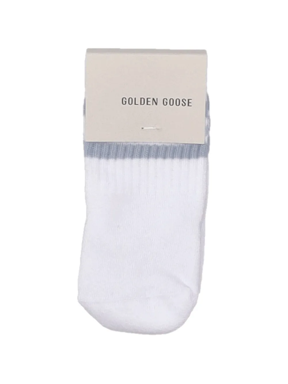 Golden Goose Kids Calzini a coste con stampa - Bianco