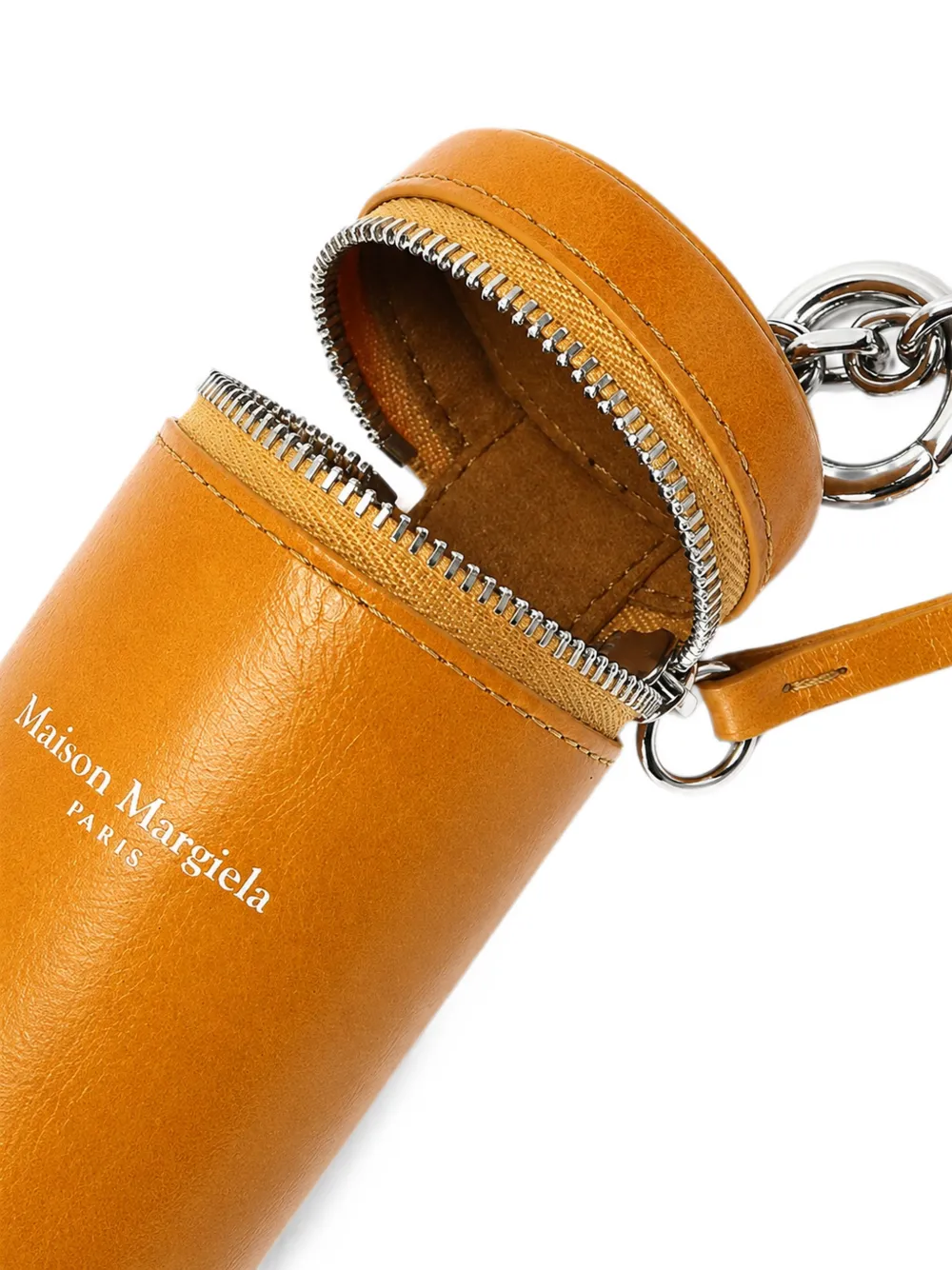 Maison Margiela zipped dog-waste bag-dispenser keyring Geel