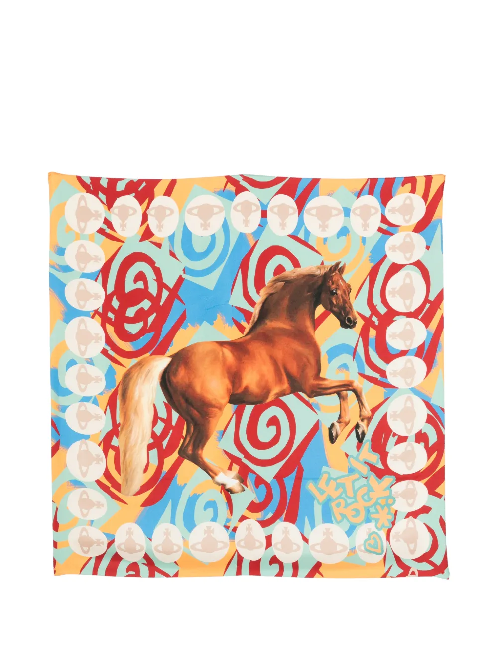 Vivienne Westwood printed scarf - Blu