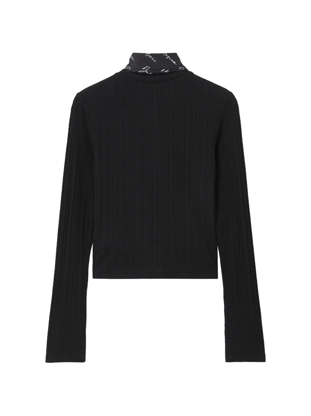  Musium Div. Scarf Ribbed Knitwear - Black 