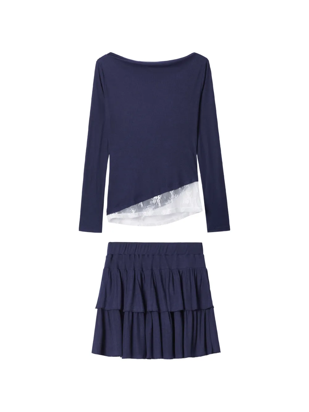 Ruffled Mini Skirt Set