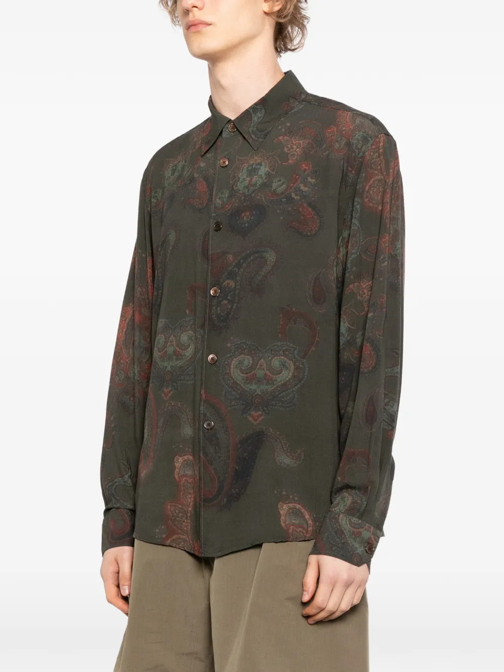  Our Legacy Paisley Buttoned Shirt - Brown 