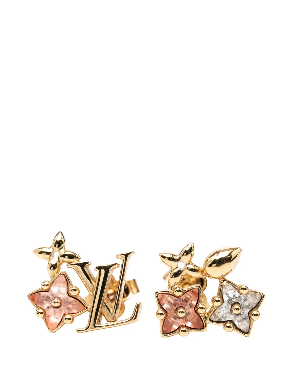 Louis Vuitton Pre-Owned 2022 Gold Plated Loulougram Earrings costume earrings - Oro