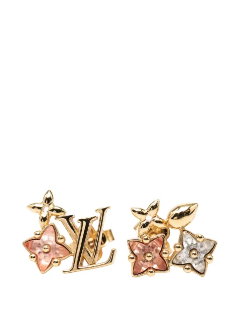 Louis Vuitton Pre-Owned 2022 Gold Plated Loulougram Earrings costume earrings