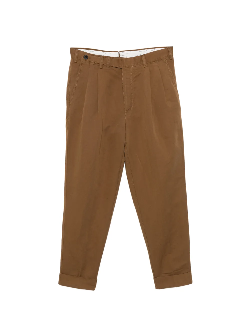 PT Torino cuffed trousers - Marrone
