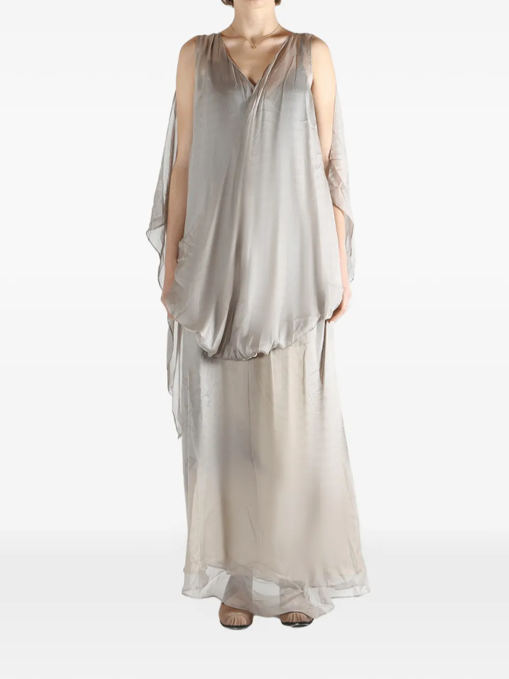  Yangkehan Sleeveless Maxi Dress - Grey 