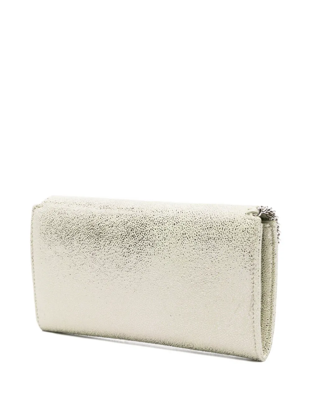 Stella Mccartney Falabella Logo-charm Clutch Bag - Neutrals 