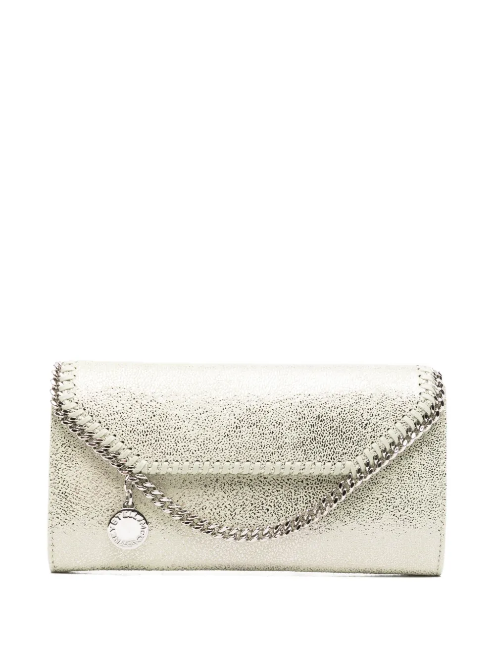 Stella McCartney Falabella logo-charm clutch bag - Toni neutri