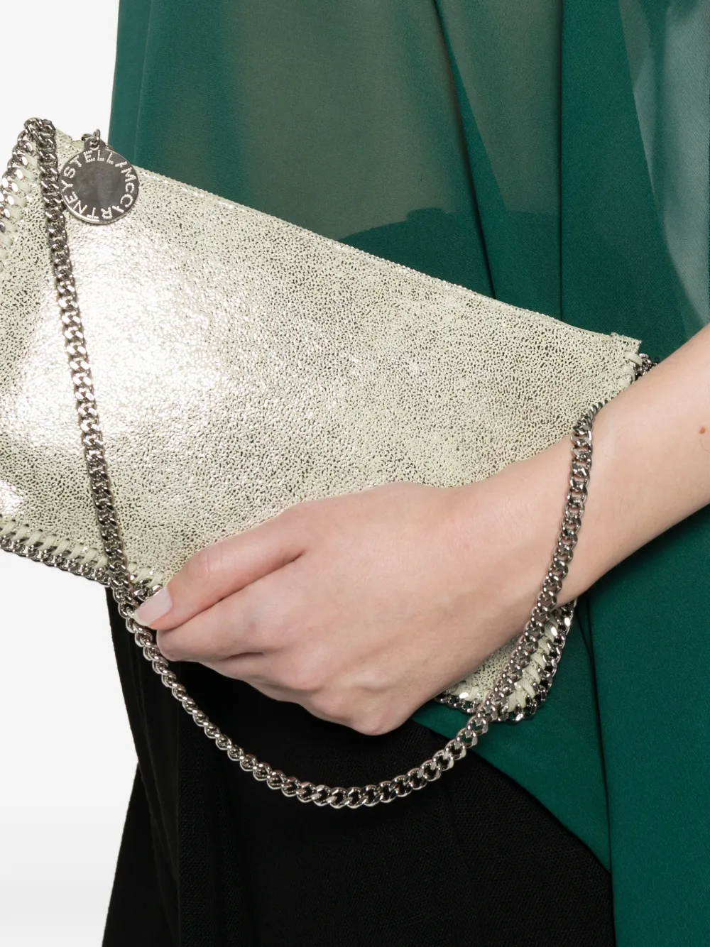 Stella McCartney Falabella mini-schoudertas met kettingband Zilver