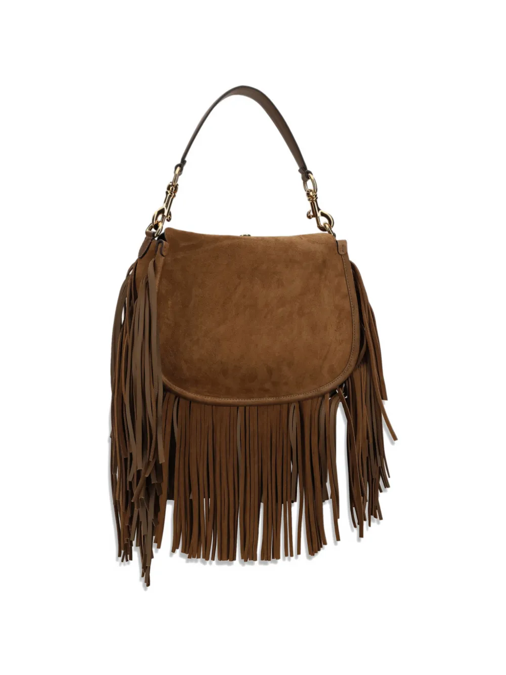 ETRO Medium Pony suède tas met franje Bruin