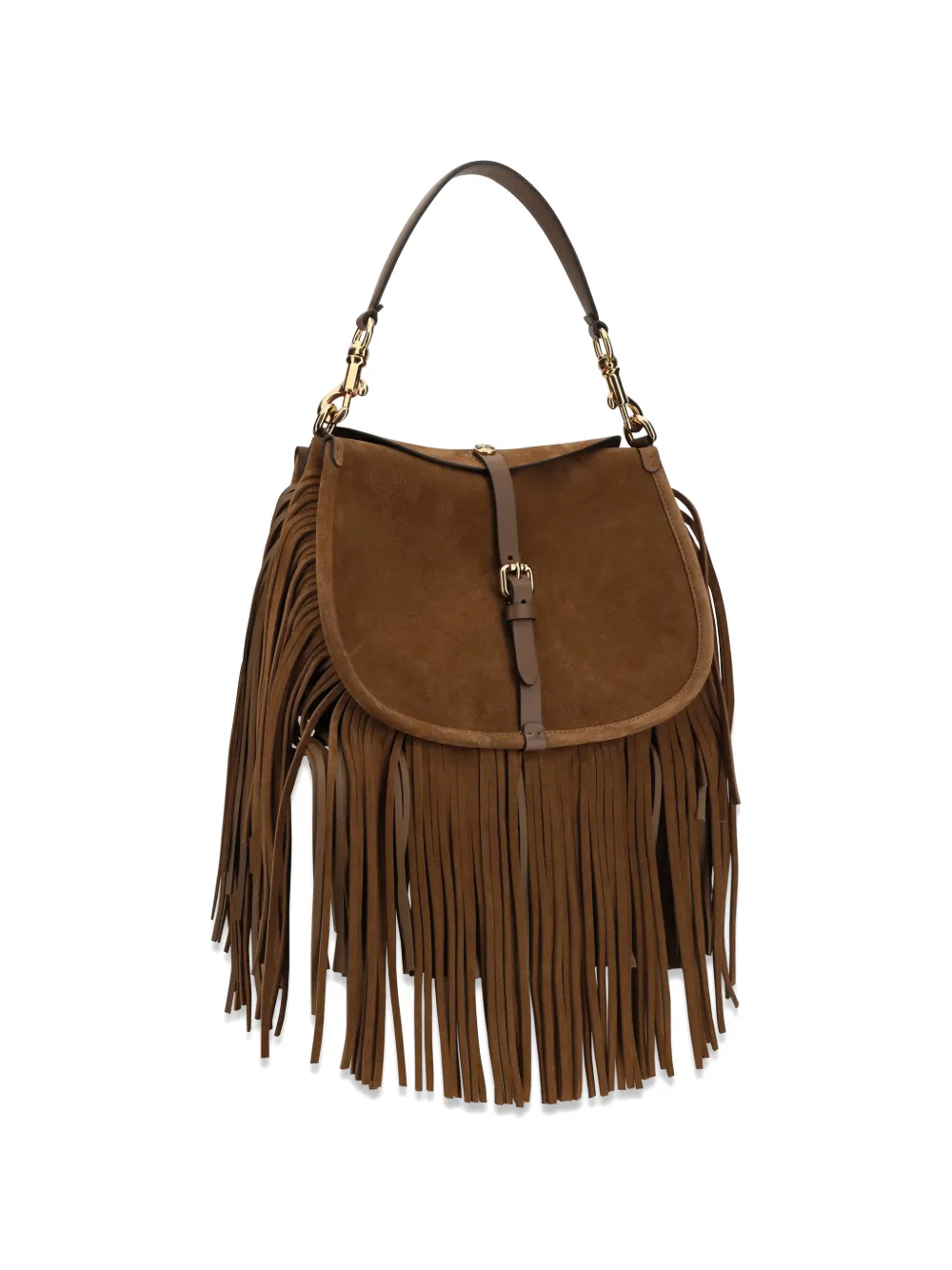 ETRO Medium Pony suède tas met franje Bruin