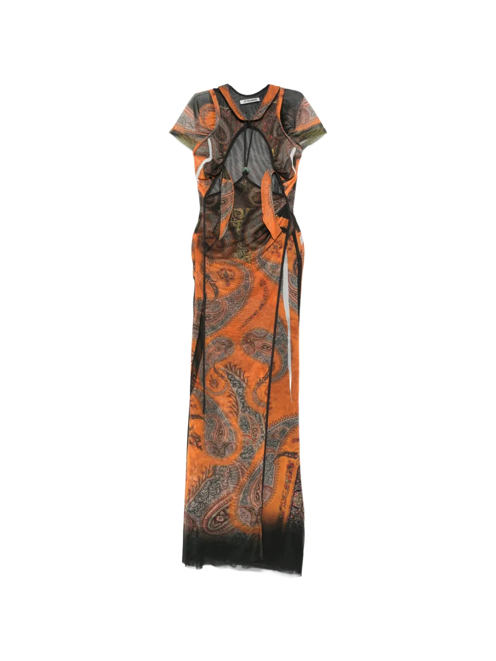 Ottolinger paisley-pattern maxi dress - Arancione