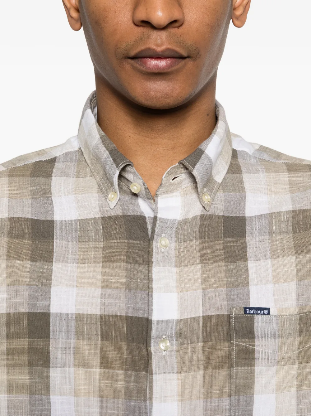 Barbour Geruit overhemd Beige