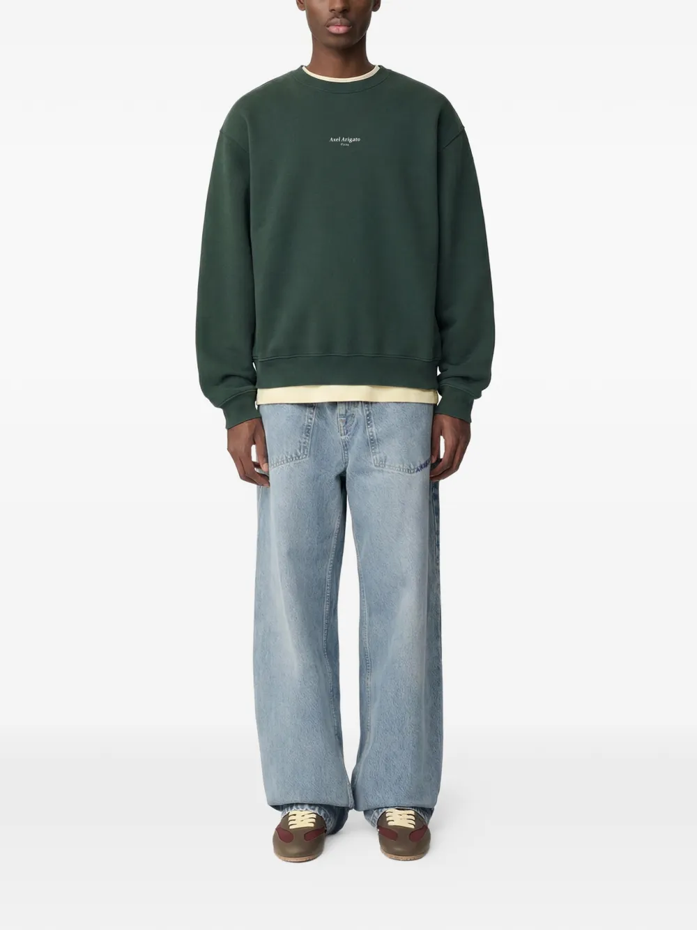 Axel Arigato Focus sweater met ronde hals Groen