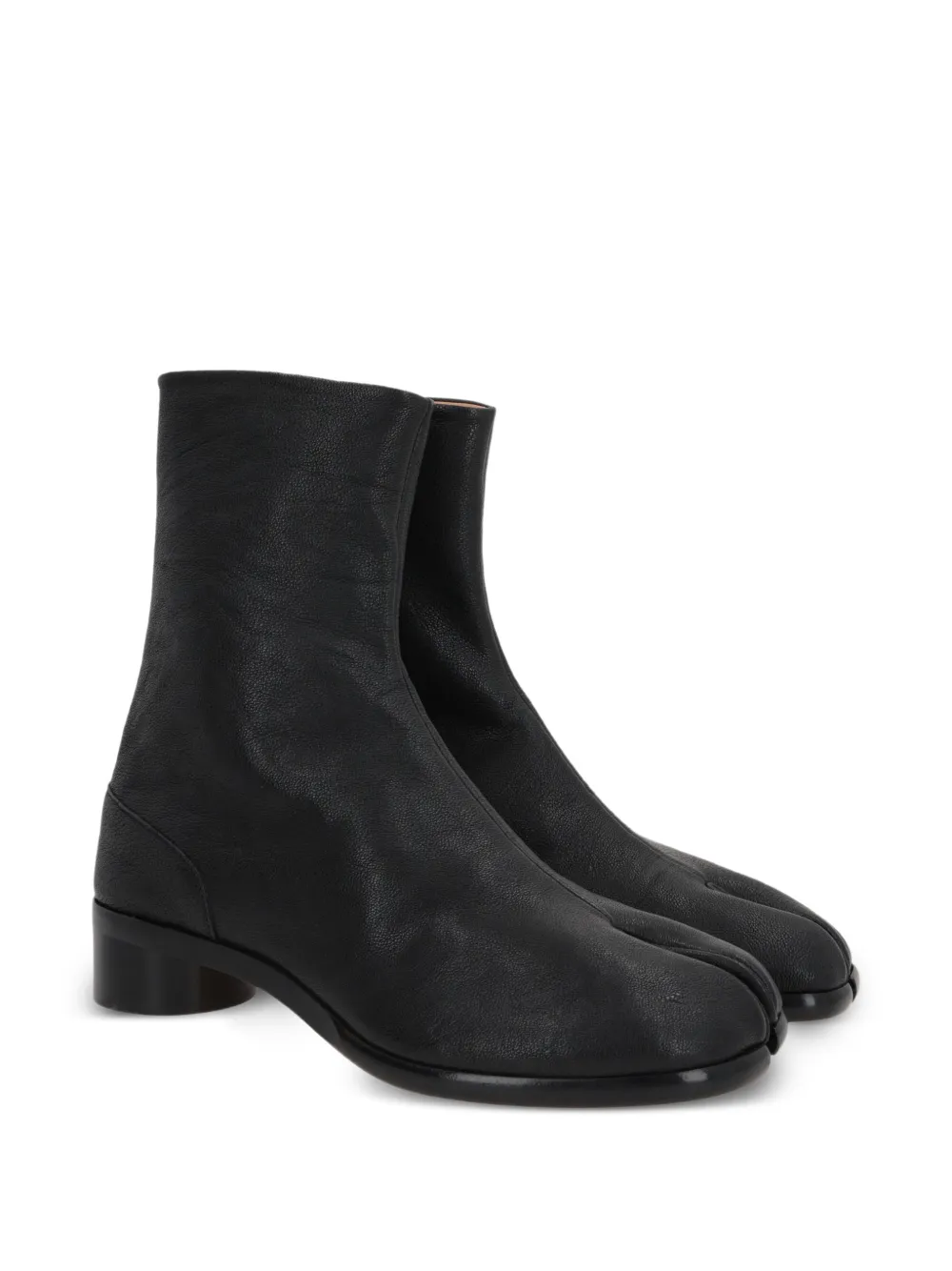 Maison Margiela Tabi split-toe leather boots Zwart