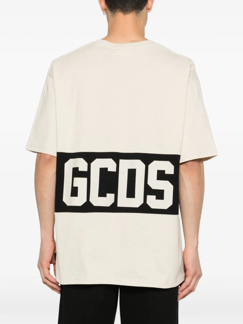 GCDS T-shirt met logo Beige