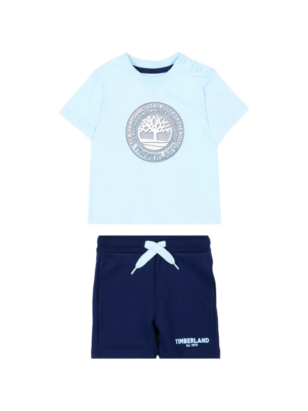 Timberland Kids graphic-print shorts set - Blu