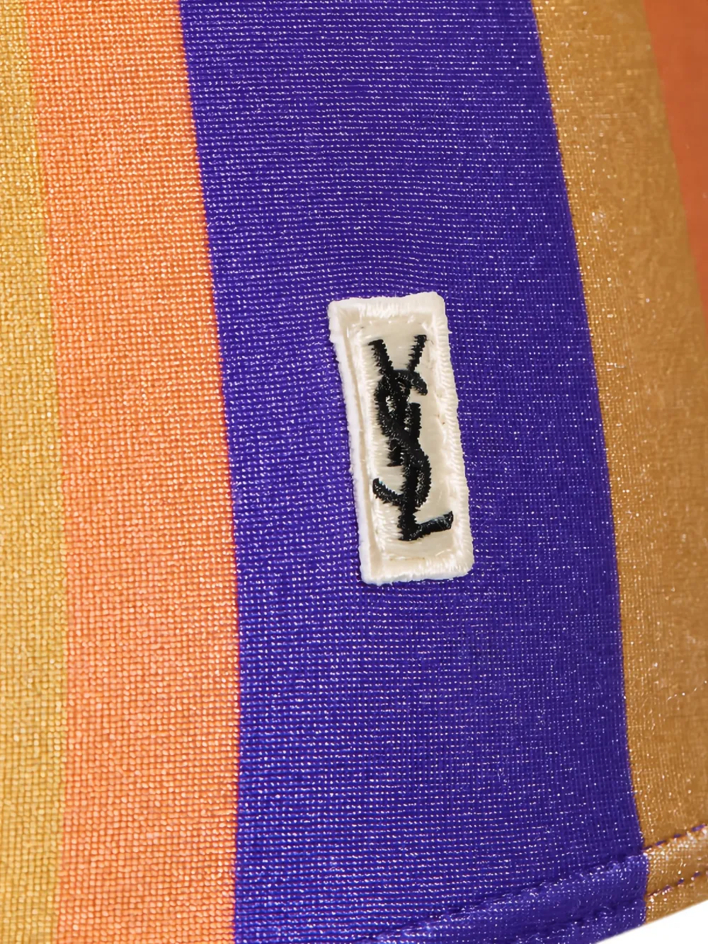  Saint Laurent Striped Bikini Bottom - Purple 