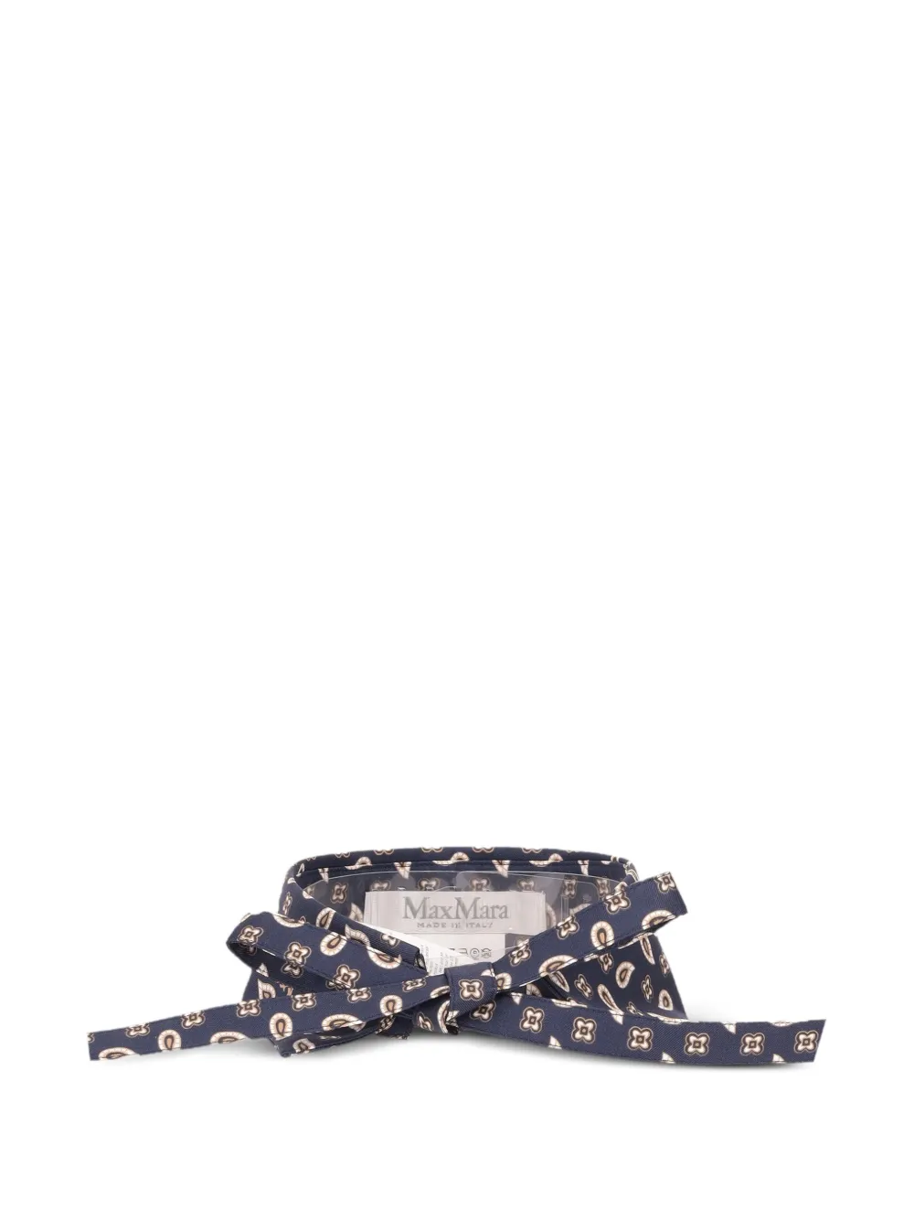 Max Mara printed silk collar - Blu