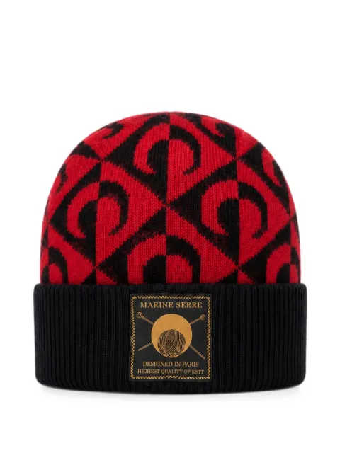 Marine Serre Moon Lozenge beanie hat