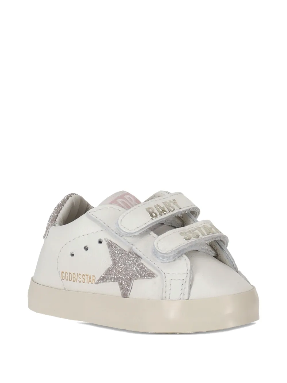 Golden Goose Kids glitter-star sneakers - Bianco