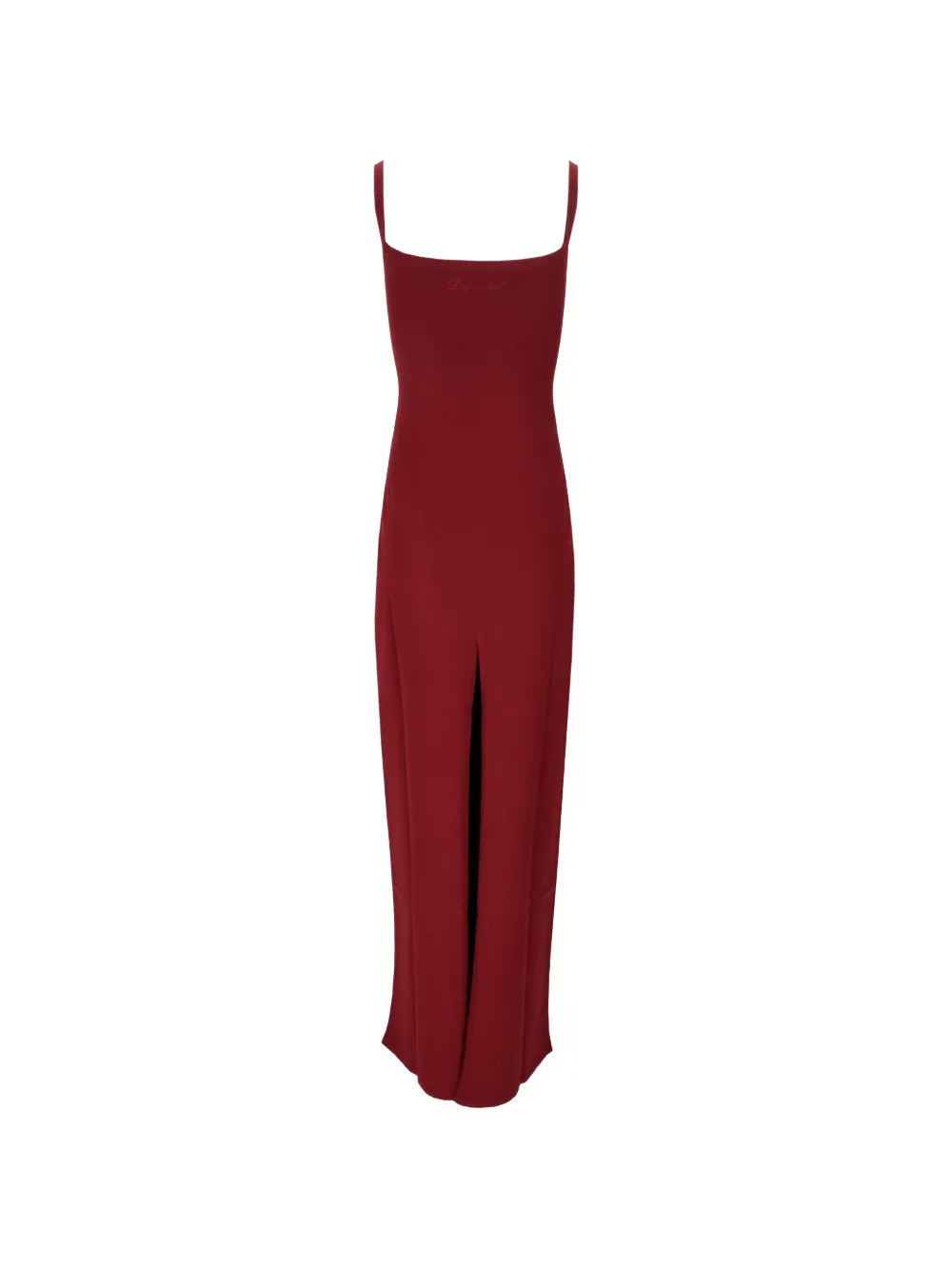 DSQUARED2 Ribgebreide maxi-jurk met split Rood
